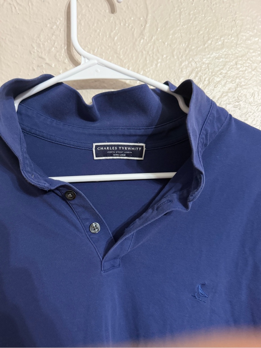 Charles Tyrwhitt Men’s Navy Blue Polo Shirt